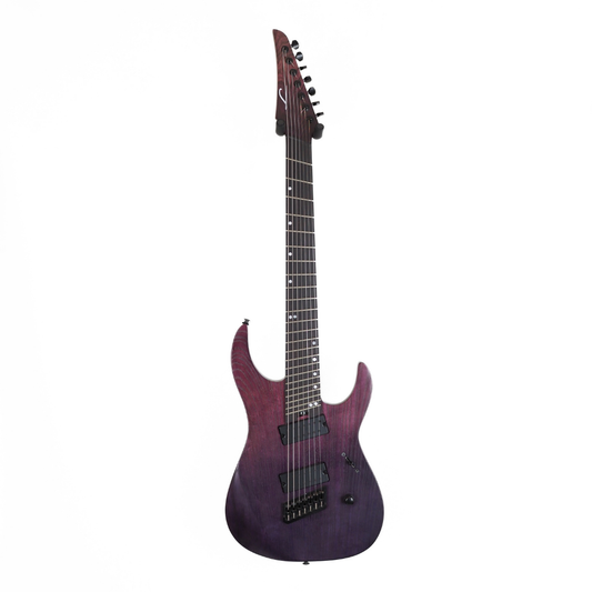 Legator Ninja 7-String Electric Guitar in Open-Pore Purple Burst