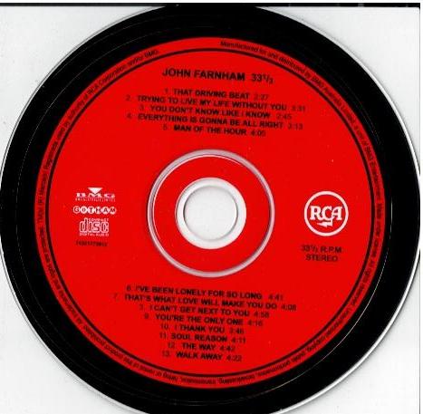 John Farnham – 33⅓ (CD, Album, Stereo)