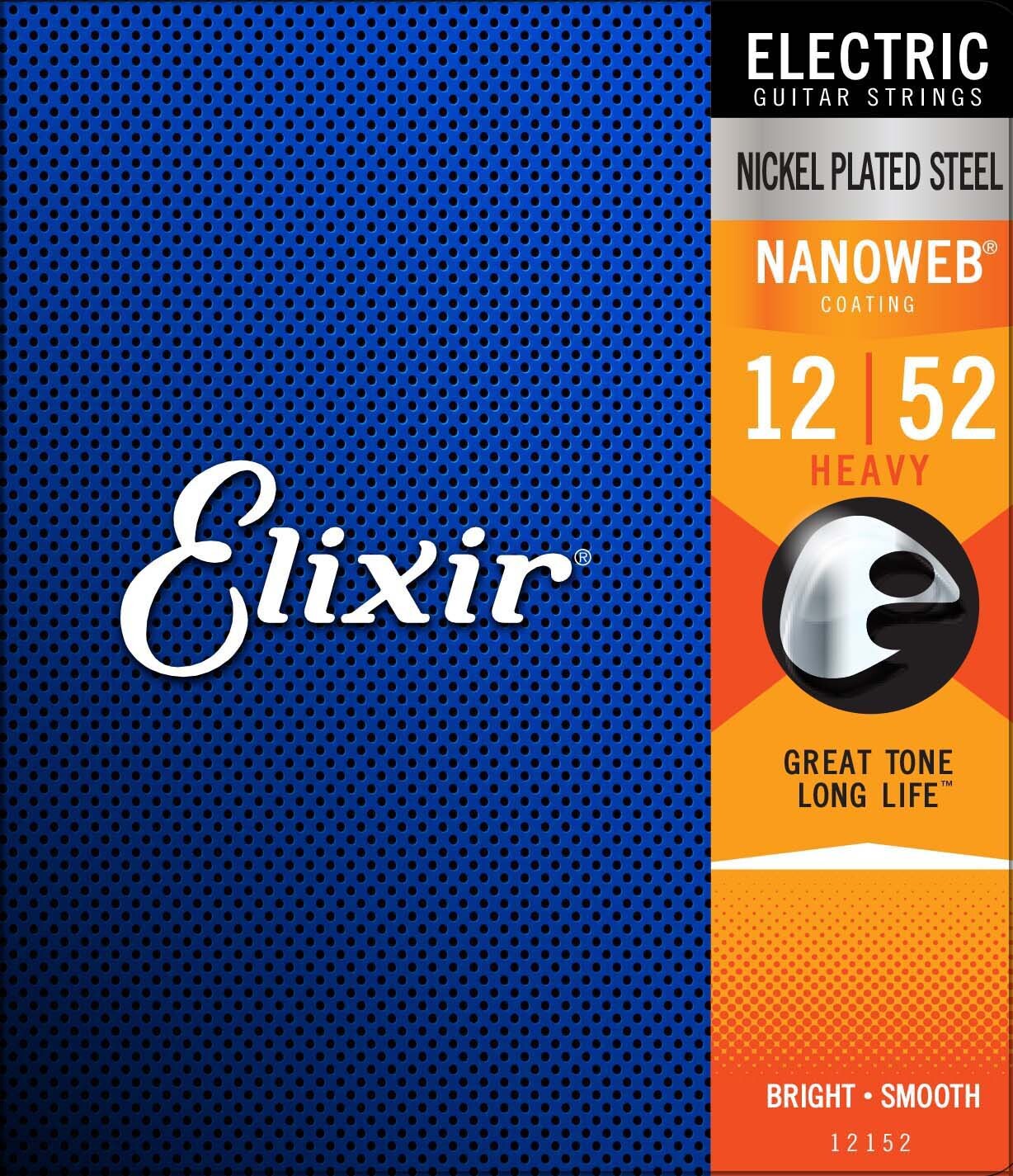 Elixir Nanoweb Nickel Plated Steel Electric Guitar Strings E12152 Heavy (12-52)