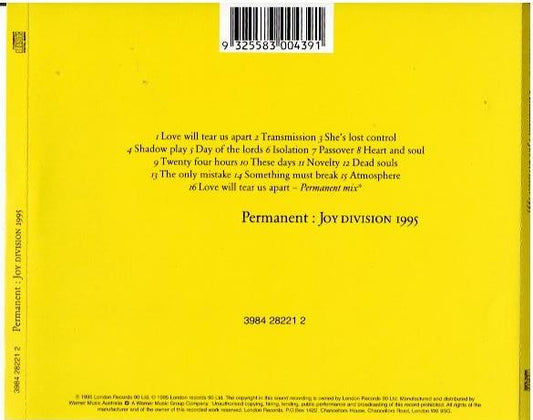 Joy Division – Permanent: Joy Division 1995 (CD, Compilation, Reissue)