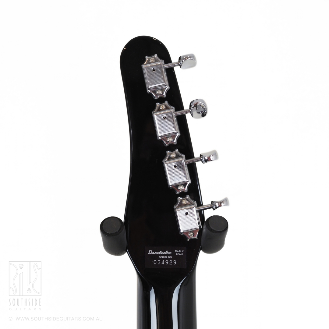 Danelectro '56 Single Cut Short Scale Electric Bass Guitar in Black Gloss