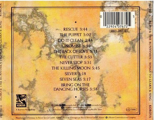 Echo & The Bunnymen – Songs To Learn & Sing (CD, Compilation, Reissue)