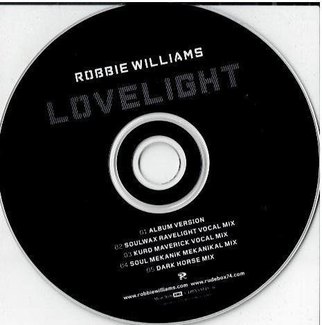 Robbie Williams – Lovelight (CD, Single)