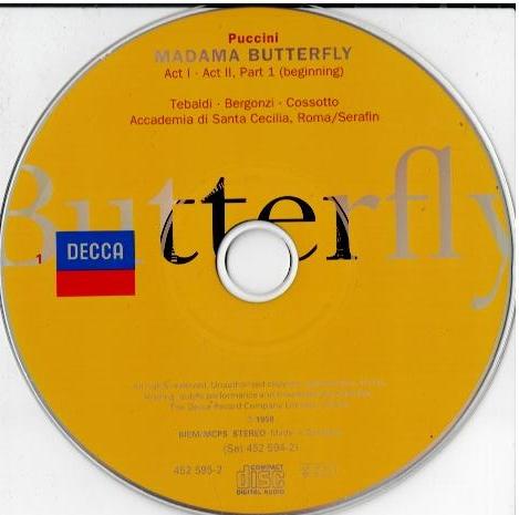 Puccini - Tebaldi, Bergonzi, Cossotto – Madama Butterfly (2 x CD, Album, Reissue, Remastered)