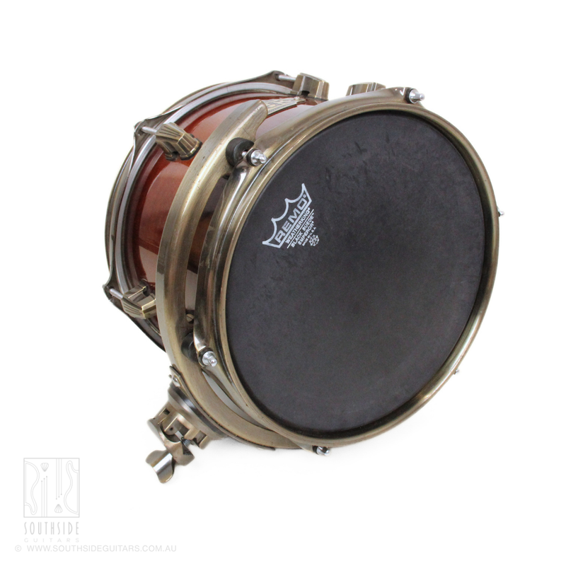 Ludwig Epic Series 10" x 7.5" Rack Tom with Vintage Bronze Rims & Lugs in Mahogany Burst