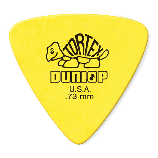 Dunlop JPT273 Yellow .73 Tortex Triangle Picks Players (6 Pack)