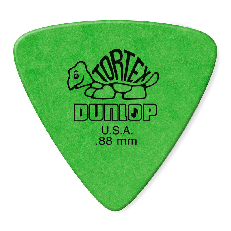 Dunlop JPT288 Green .88 Tortex Triangle Picks Players (6 Pack)