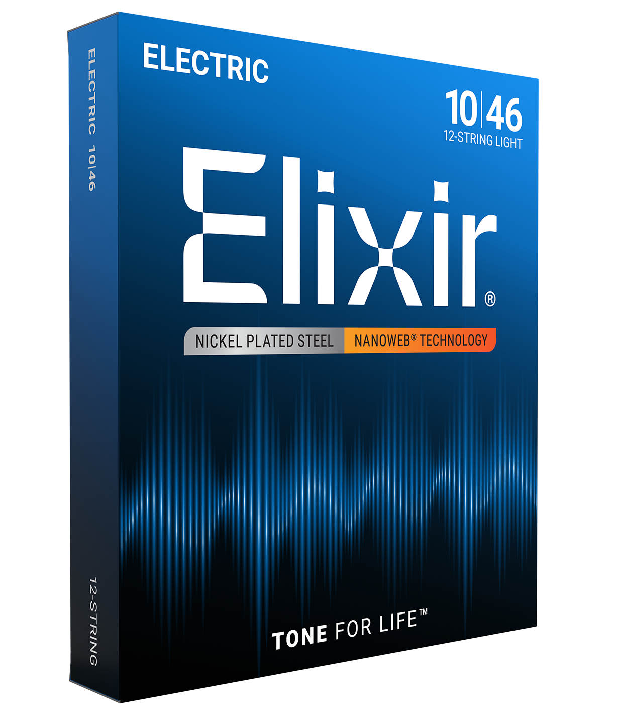 Elixir E12450 Nanoweb Nickel Plated 12 String Electric Set - Light 10-46