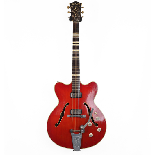 1962 Höfner Verithin 4574 Thinline Hollowbody Electric Guitar in Cherry Red