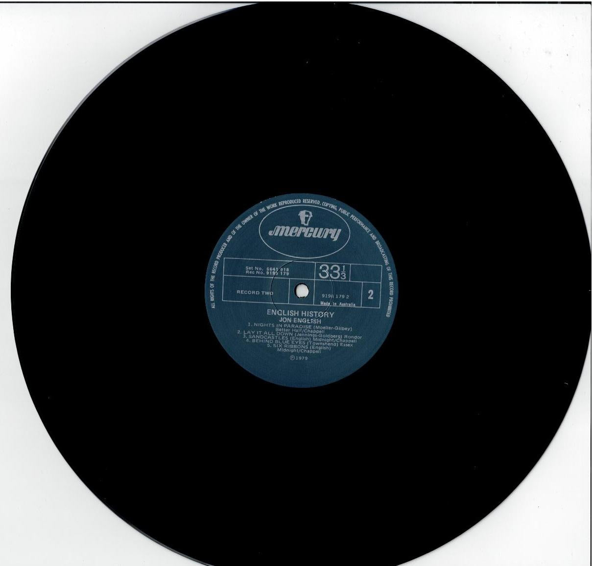 Jon English – English History (2 x Vinyl, LP, Compilation)