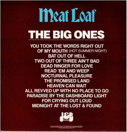 Meat Loaf – The Big Ones (Vinyl, LP, Compilation, Stereo)