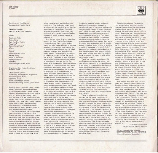 Charlie Byrd – The Stroke Of Genius (Vinyl, LP, Album)