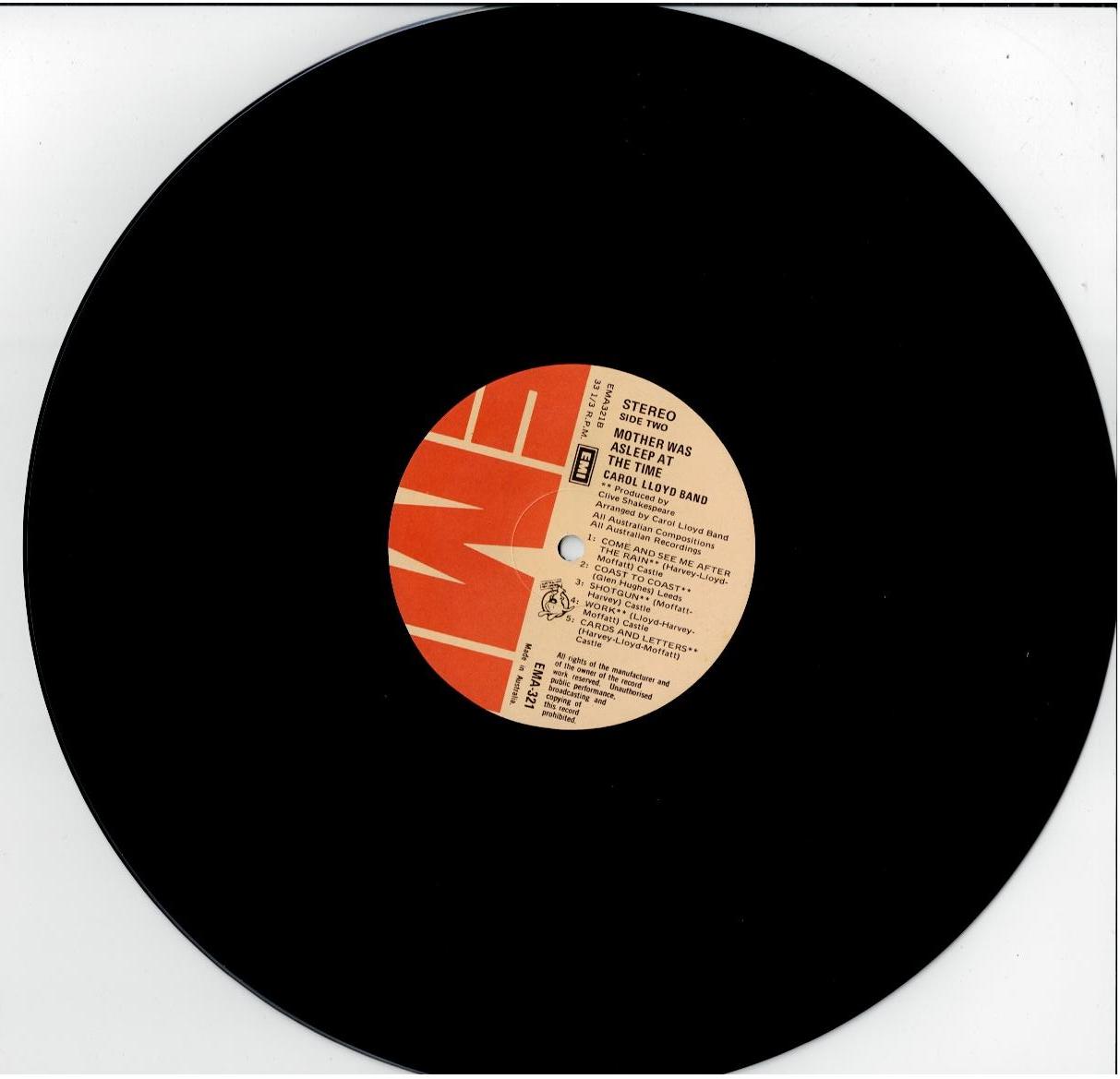 Carol Lloyd Band – Mother Was Asleep At The Time (Vinyl, LP, Album)