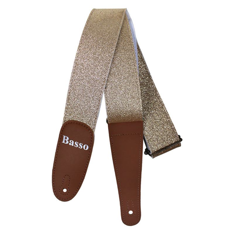 Basso EX45 Light Gold Glitter Guitar Strap