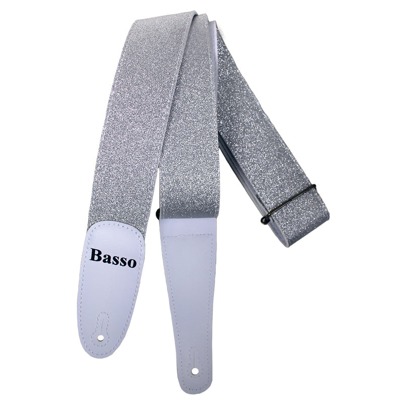 Basso EX46 Silver Glitter Guitar Strap