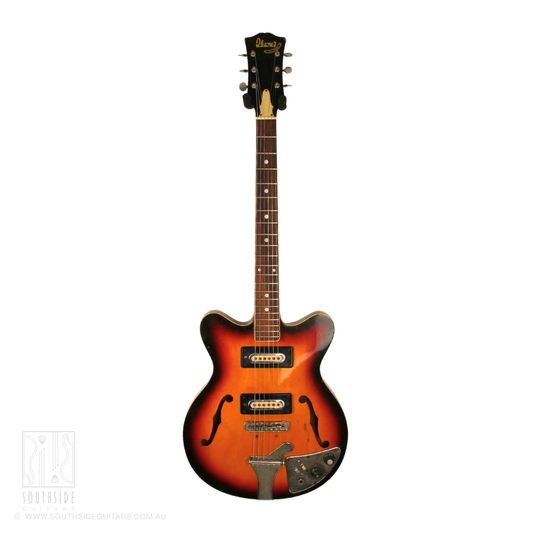 1960s Ibanez 496 Semi-Hollowbody Electric Guitar in Camel Sunburst