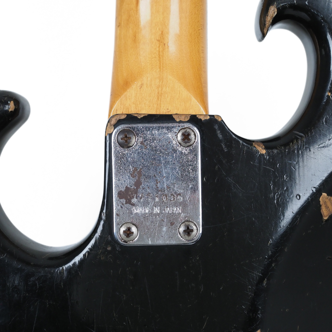 1977 Ibanez Black Eagle Electric Bass Guitar in Worn Gloss Black