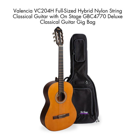 Southside Pack: VC204H Hybrid Full-Sized Right-Handed Nylon String Classical Guitar