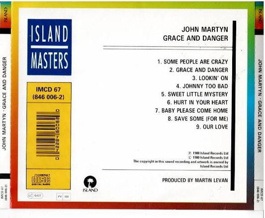 John Martyn – Grace & Danger (CD, Album, Reissue, EDC, Germany Pressing)