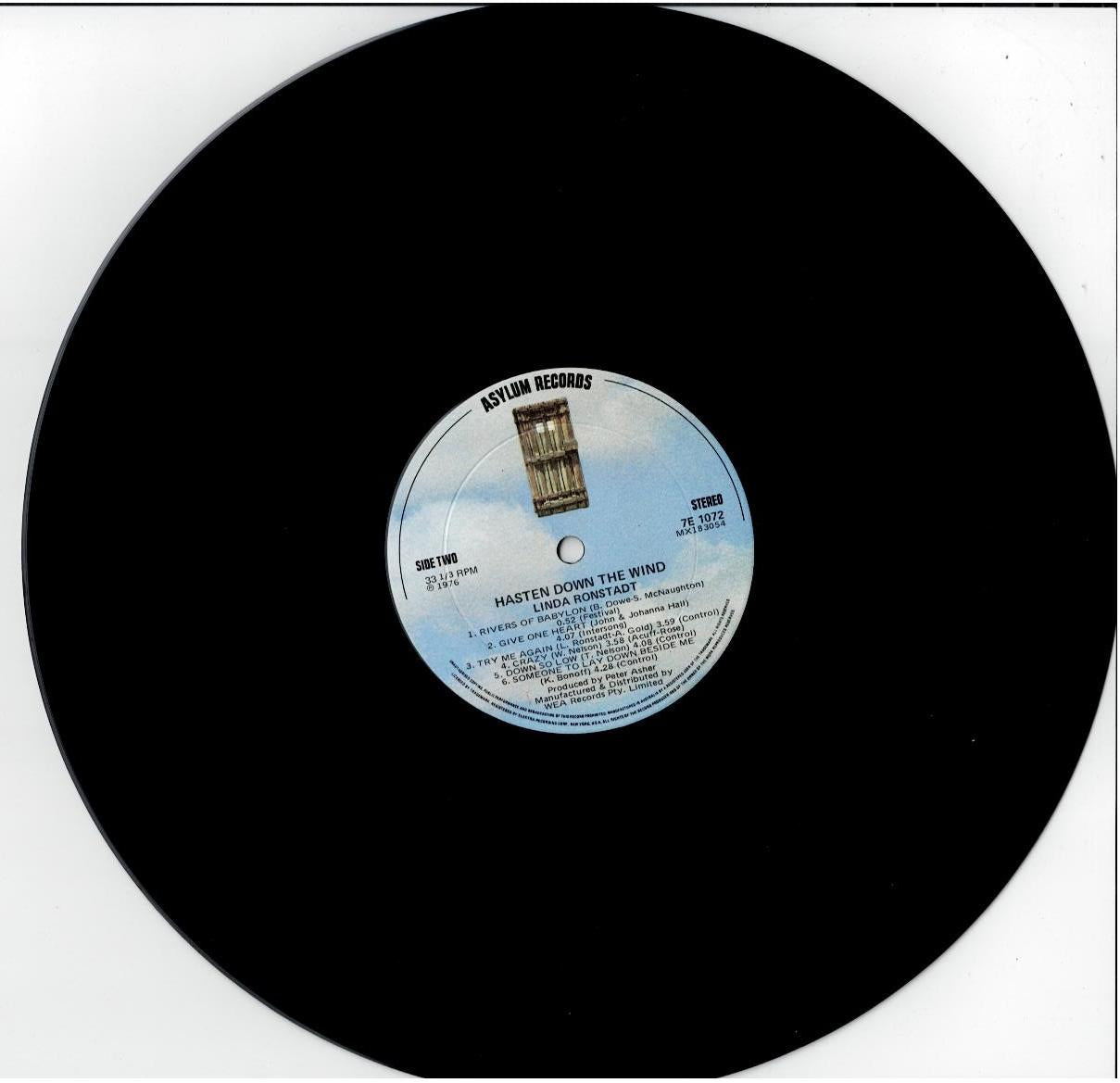 Linda Ronstadt – Hasten Down The Wind (Vinyl, LP, Album, Stereo, Gatefold)