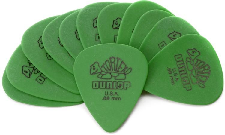 Dunlop Tortex Standard JP188 Green .88 Player’s Guitar Picks (12 Pack)