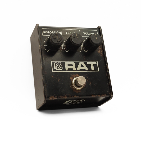 1986 ProCo Rat Flat Box Distortion Effects Pedal (LM308N Loaded)