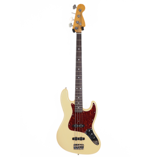Unbranded MIJ “Partscaster” Jazz Bass-Style Electric Bass Guitar in Vintage Cream