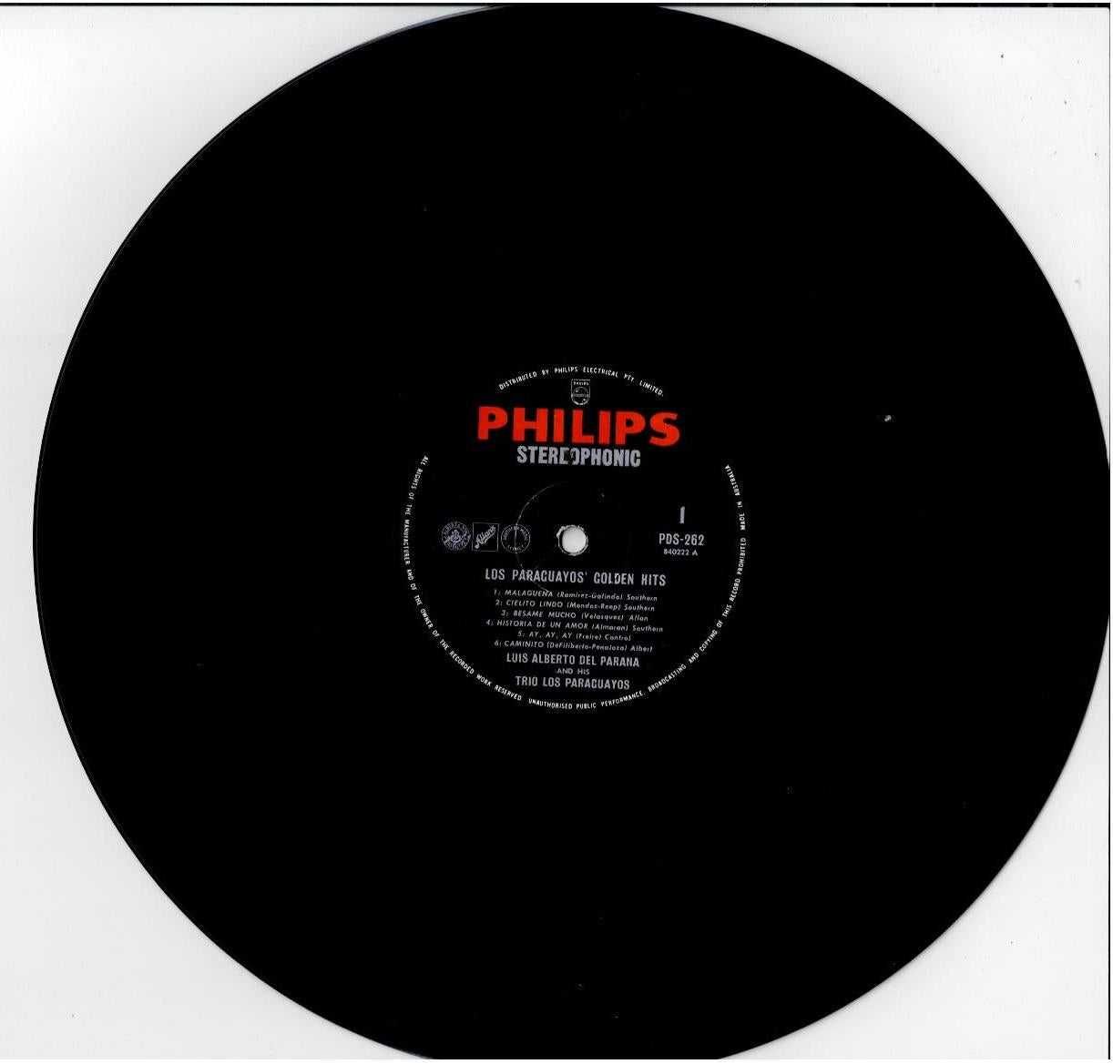 Luis Alberto Del Parana Y Los Paraguayos – Los Paraguayos' Golden Hits (Vinyl, LP, Compilation, Stereo)