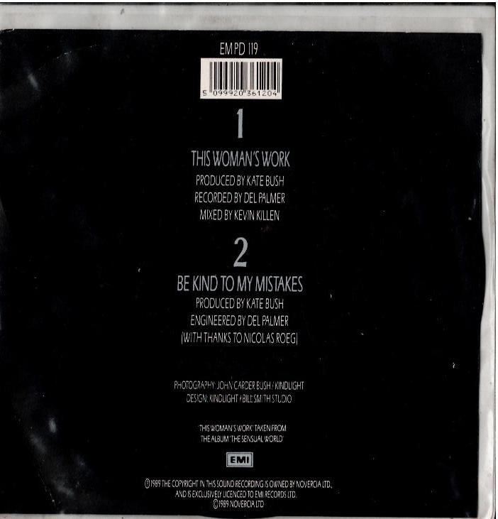 Kate Bush – This Woman's Work (Vinyl, 7", 45 RPM, Single, Limited Edition, Picture Disc, Stereo)