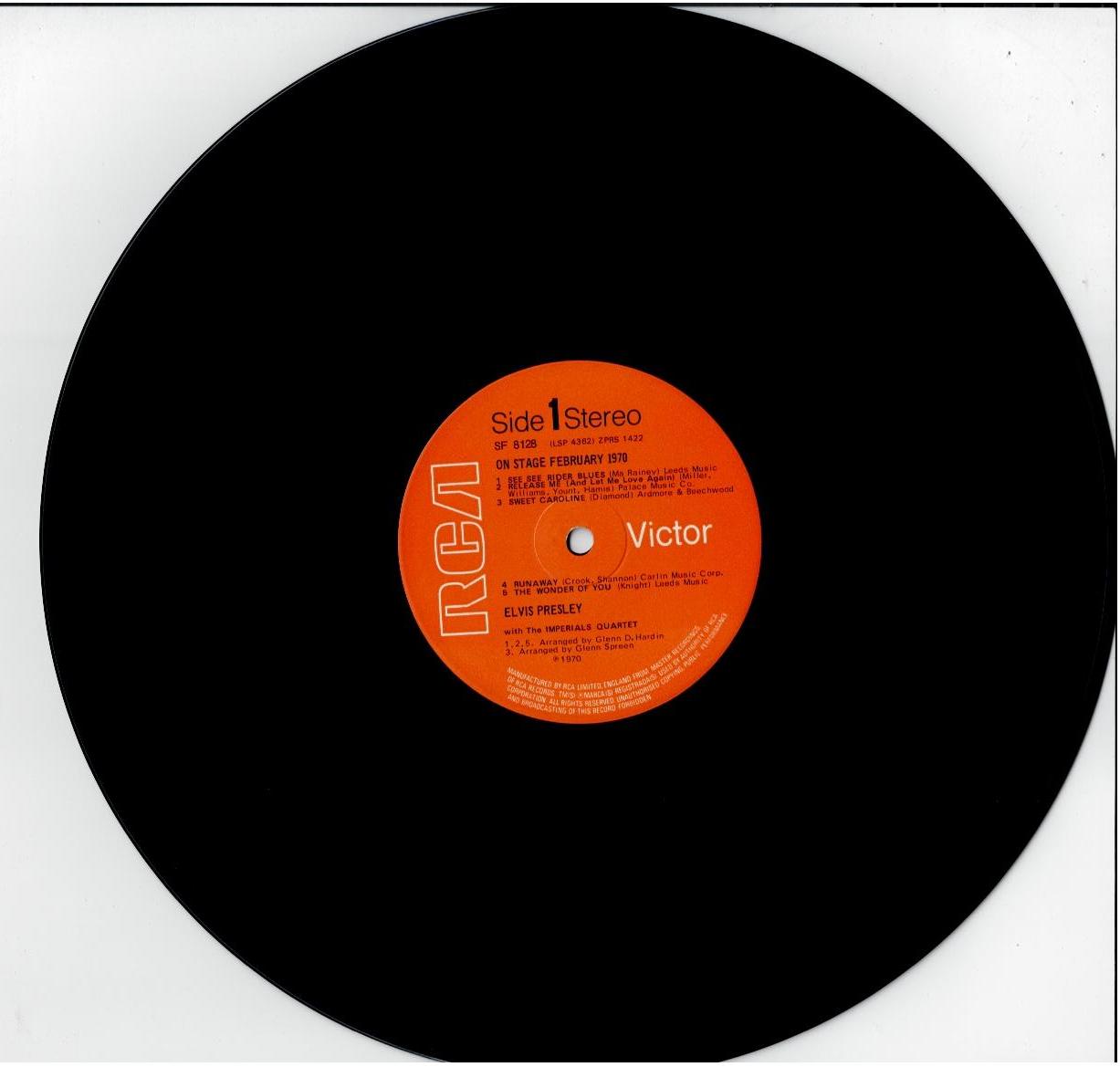 Elvis Presley – On Stage (Vinyl, LP, Album, Reissue, Orange Labels)