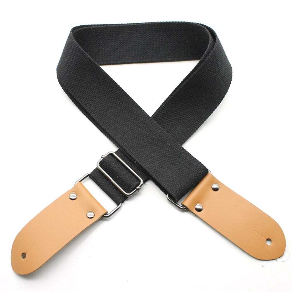 DSL 50COTTON-BLACK Black Cotton Guitar Strap