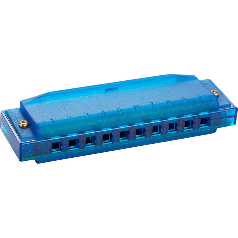 Hohner 5252 Kids Clearly Colourful Translucent Harmonica in Blue