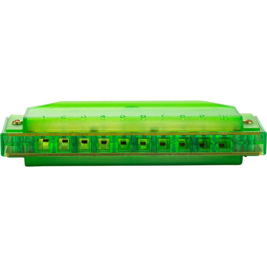 Hohner 5253 Kids Clearly Colourful Translucent Harmonica in Green