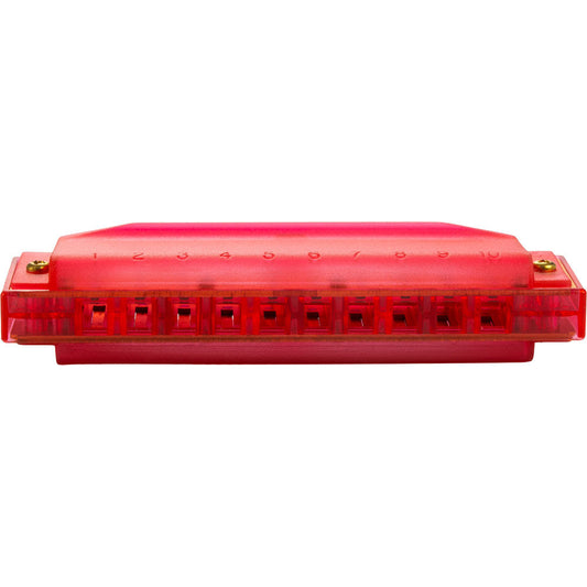 Hohner 5254 Kids Clearly Colourful Translucent Harmonica in Red