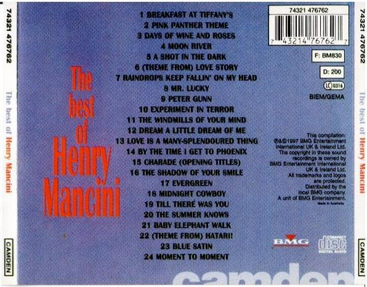 Henry Mancini – The Best Of Henry Mancini (CD, Compilation, Stereo)