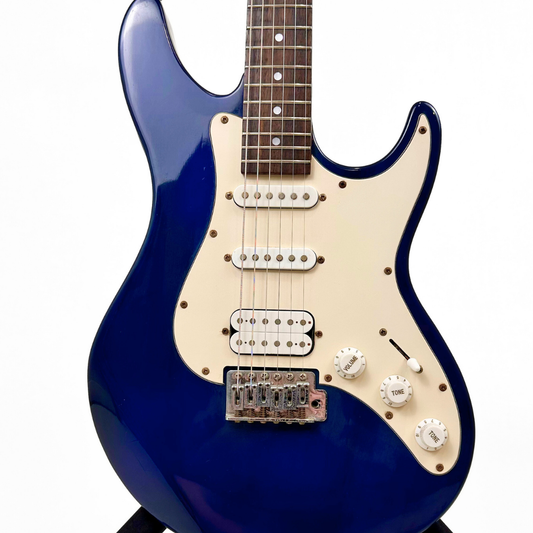 Ashton HSS Stratocaster-Style Electric Guitar with Built in Tuner in Gloss Blue