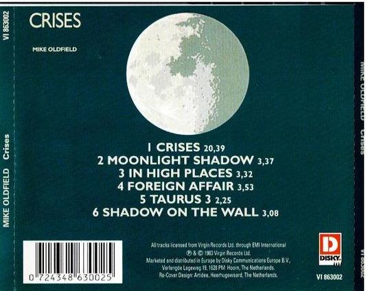 Mike Oldfield – Crises (CD, Album, Reissue)