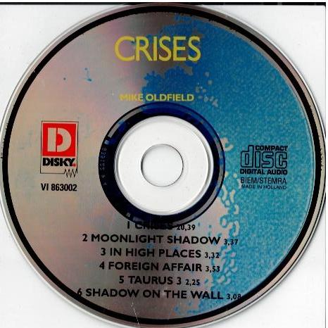 Mike Oldfield – Crises (CD, Album, Reissue)