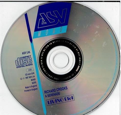 Richard Crooks – A Richard Crooks Serenade (CD, Compilation, Mono)
