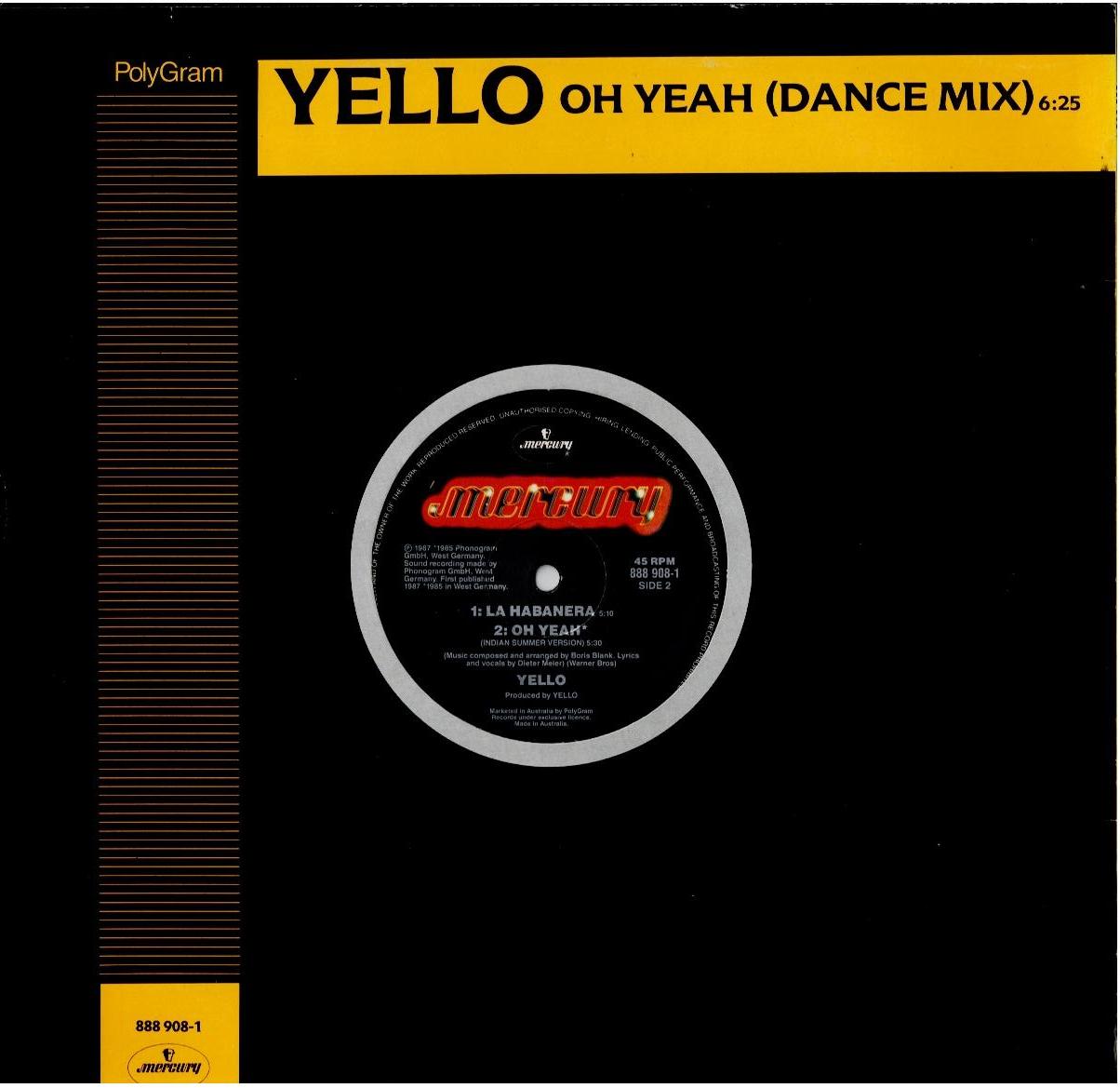 Yello – Oh Yeah (Vinyl, 12", 45 RPM)
