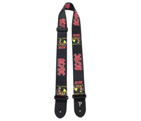 Perris PS8014 2" Polyester "AC/DC" Licensed Guitar Strap