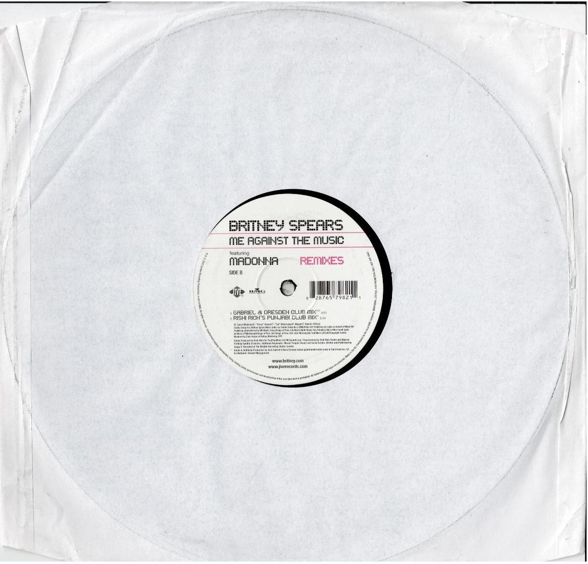 Britney Spears Featuring Madonna – Me Against The Music (Remixes) (2 x Vinyl, 12", Promo)
