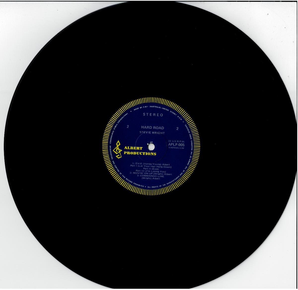 Stevie Wright – Hard Road (Vinyl, LP, Album, Stereo)