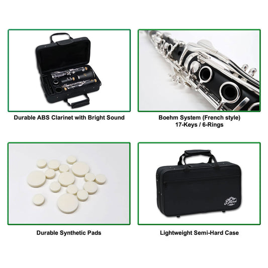 J.Michael CL360 Clarinet (Bb) with Semi-Hard Carrying Case