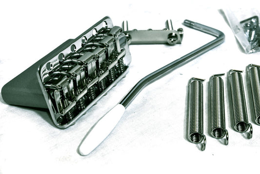 Gotoh AGE101TB GE101T Vintage 6-point Tremolo Bridge in Black Chrome Finish