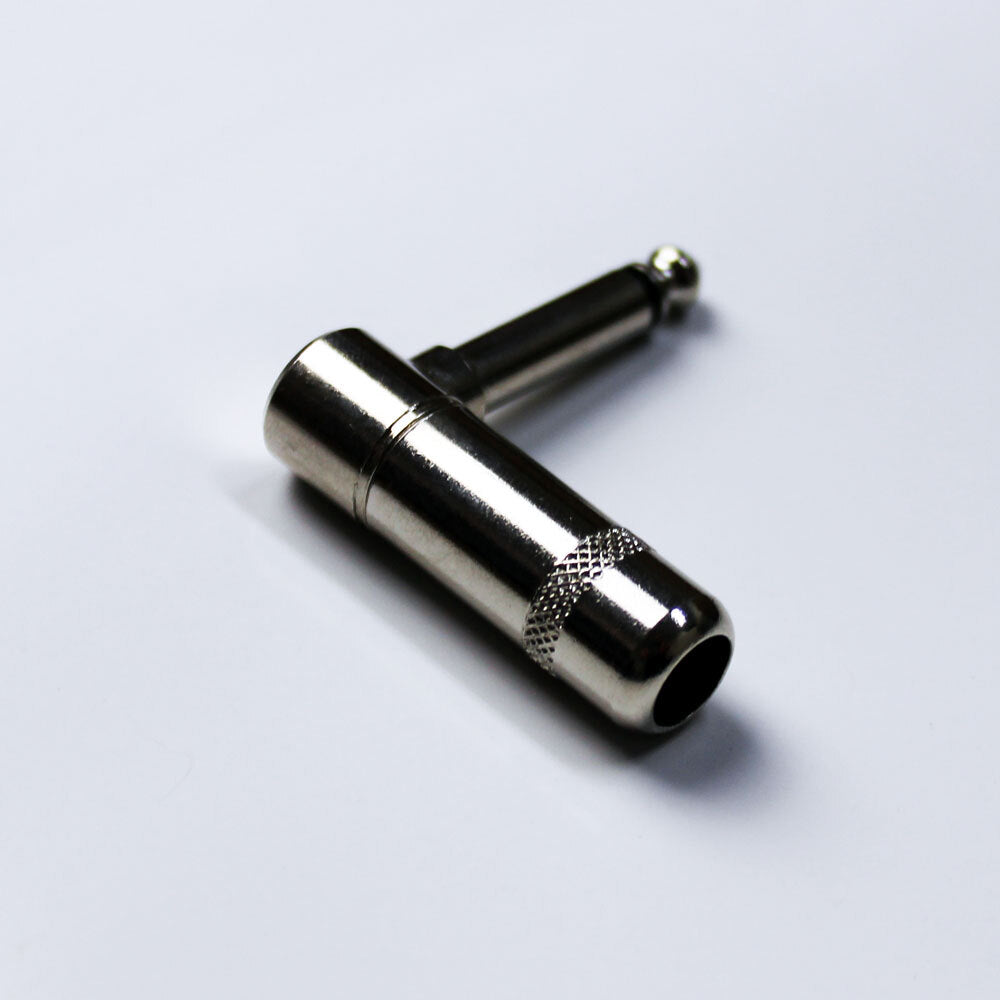 Leem 1/4" Metal Mono Right-Angled Cable Jack Plug (Pk-1)