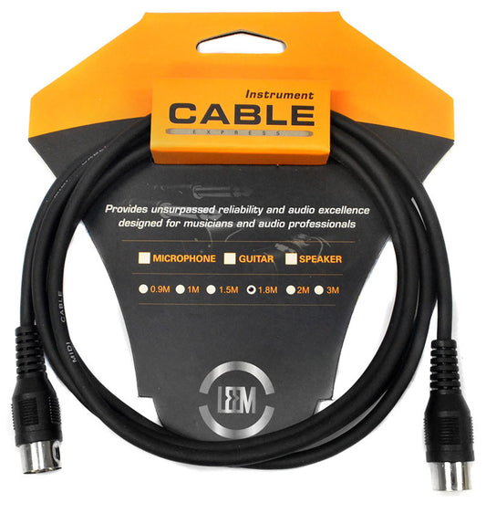 Leem 6ft MIDI Cable (5-Pin MIDI Connector - 5-Pin MIDI Connector)