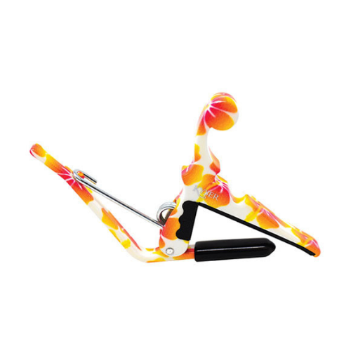 Kyser KUPHA Quick-Change Ukulele Capo in Pastel Hibiscus Finish