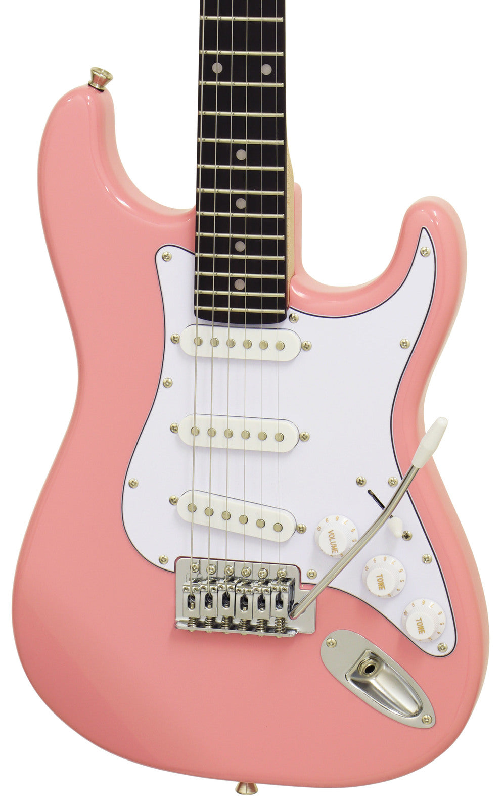 Aria ARSTGMINIKWPK STG-MINI Series 3/4 Size Electric Guitar in Kawaii Pink