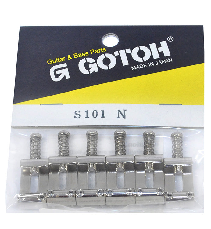 Gotoh AS101N S101 Series Bent-steel 11.3mm Electric Guitar Saddles in a Nickel finish (Set of 6)